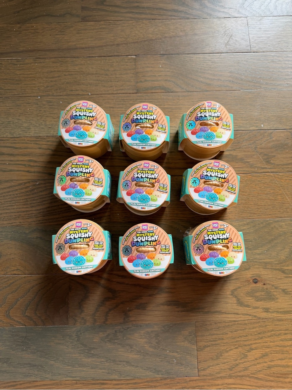 Mystery Squishy Dumpling RMS Crazy Fun Teal Ribbon Edition (Set of 9)
